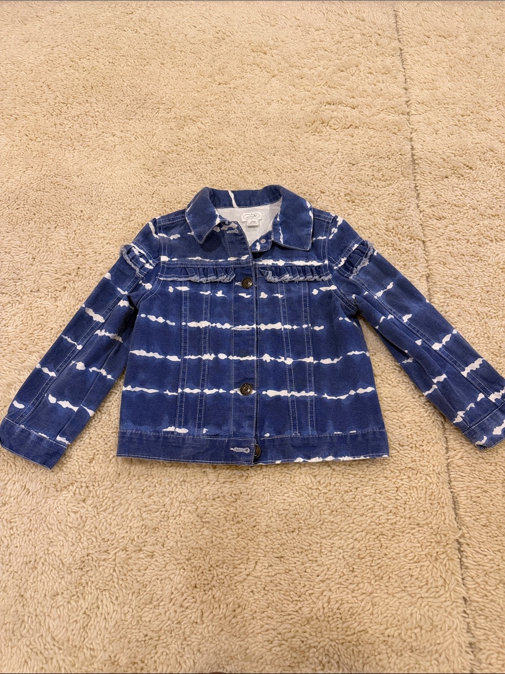 Mud Pie Kids Tie-Dye Blue Denim Jacket